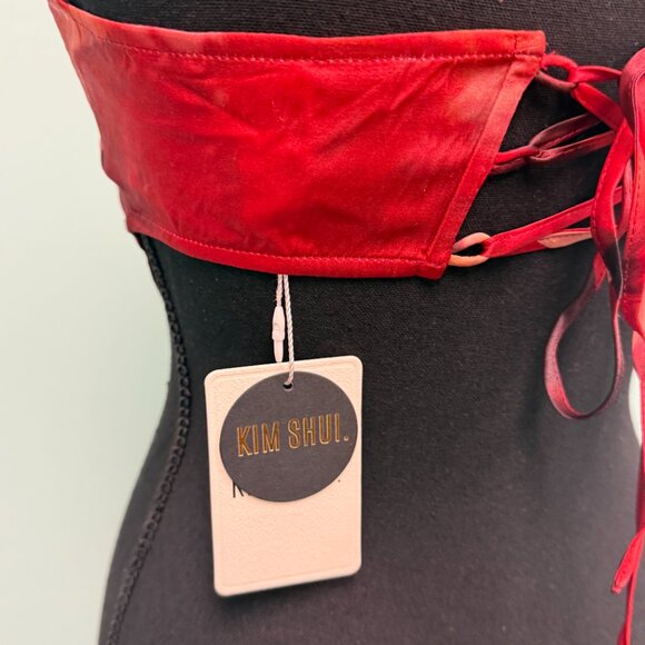 Kim Shui scarf top in rose size S. - Picture 6 of 8